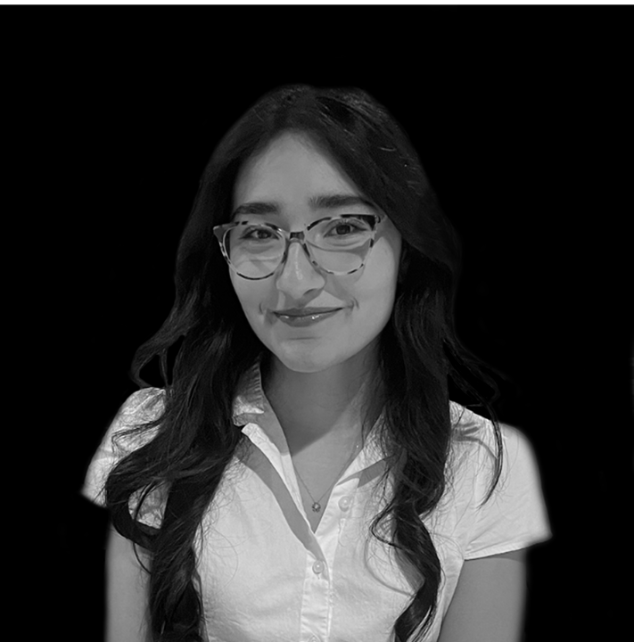 black and white profile picture